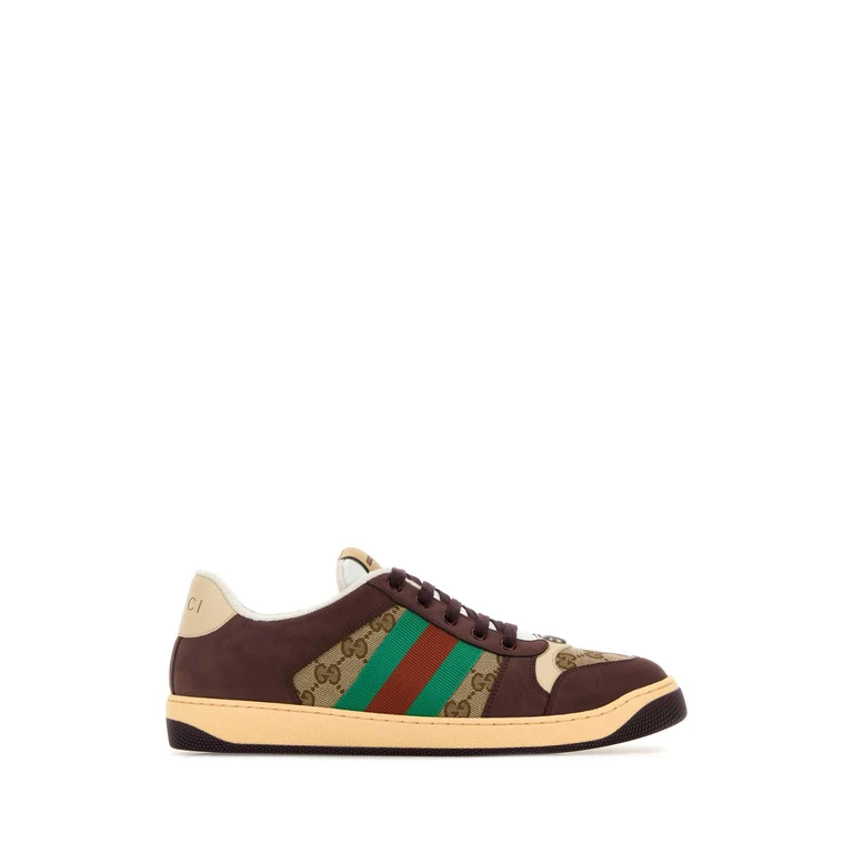Gucci Multicolor Gg And Leather Sneakers - Men