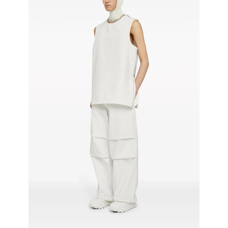 JIL SANDER FASHION Trousers White Outer: Cotton Lining - Men