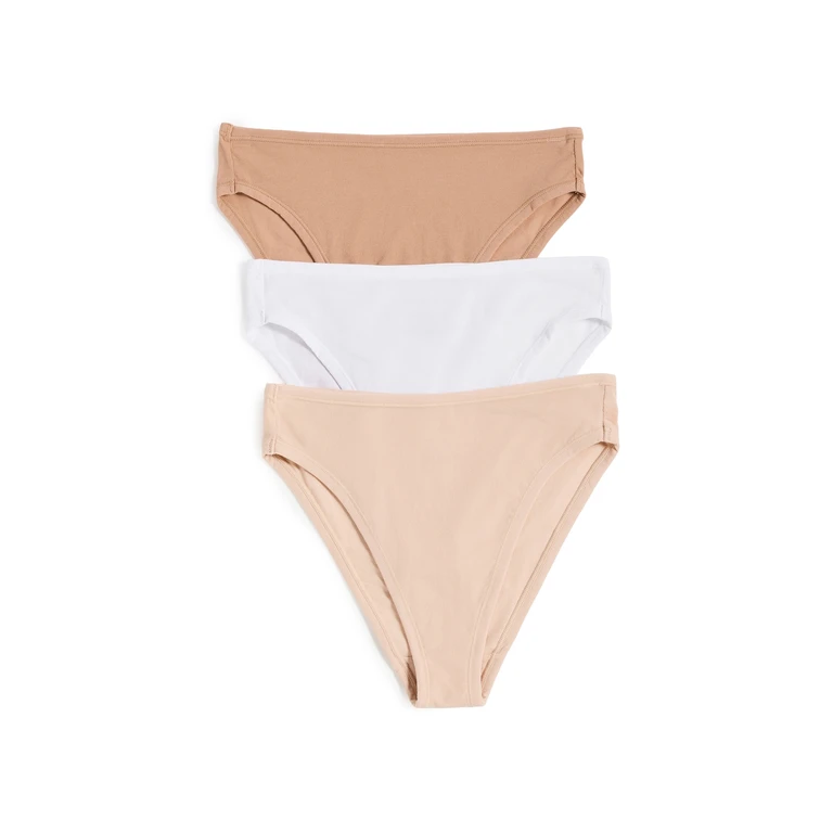 Negative Cloud Cotton French Cut Briefs 3-Pack Black M/L
