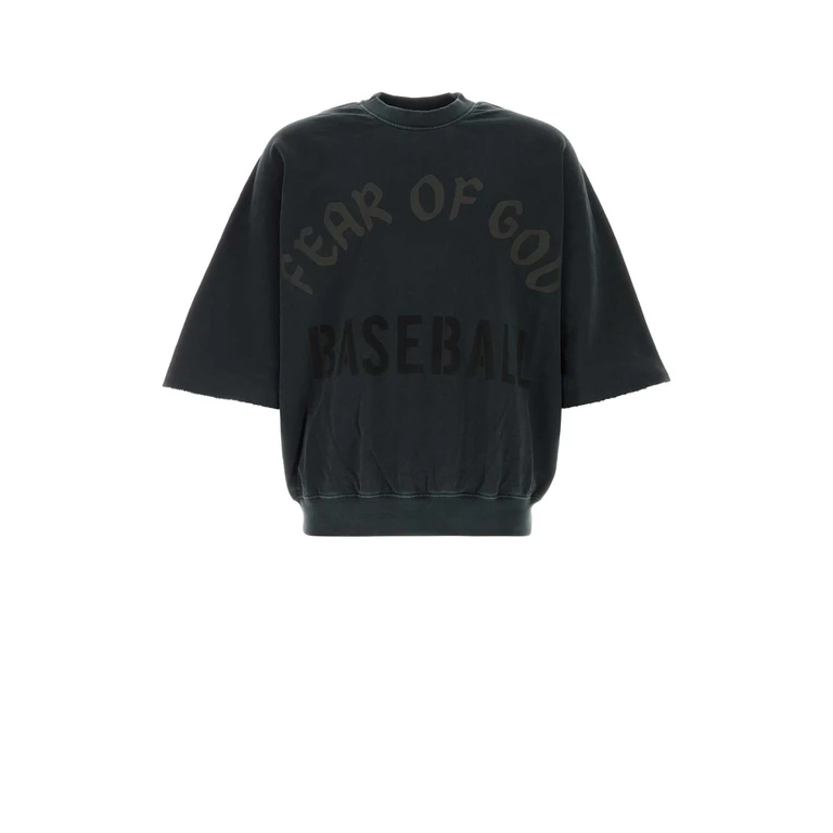 Fear Of God Charcoal Cotton T-Shirt Black Exterior: Felpe - Men