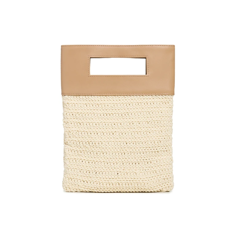 Binge Knitting Aurora Mini Fold Over Clutch Eggshell Combo One Size