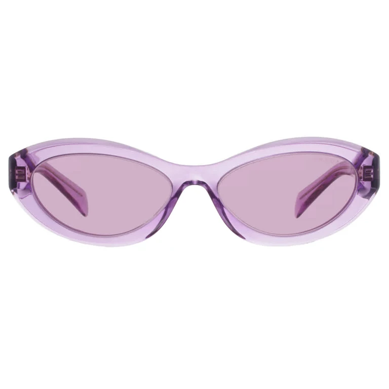 Prada Dark Violet with Silver Internal Mirror Oval Ladies Sunglasses PR 26ZS 13R07Q 55