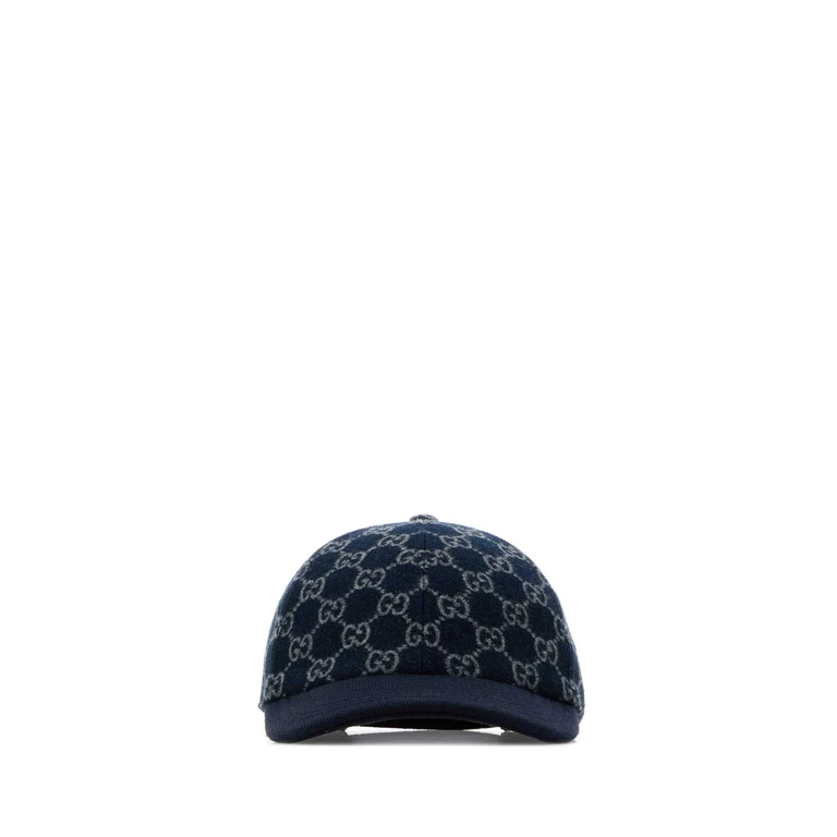 Gucci Embroidered Wool Baseball Cap Bluetteblue Cappelli - Men