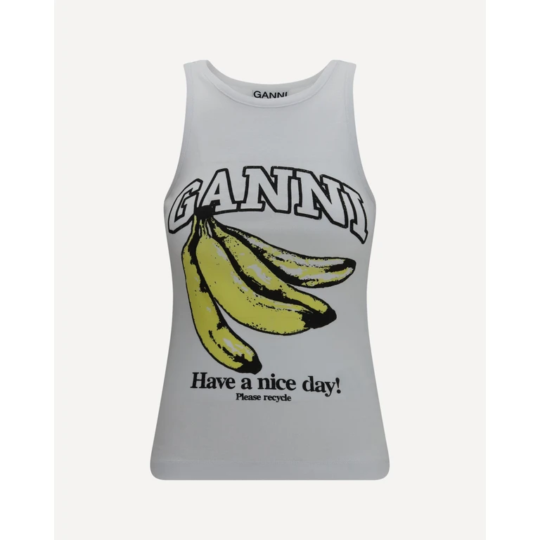 GANNI Banana cotton Tank Top Female M