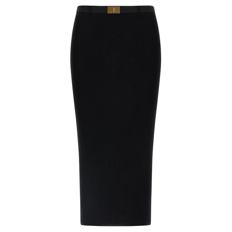 Elisabetta Franchi Jupe Midi - Noir