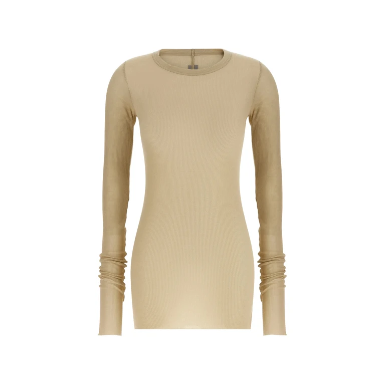 Rick Owens Rib Ls Tshirt Black T-shirt - Women
