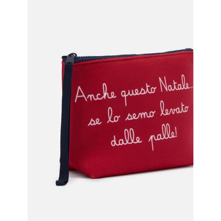 Mc2 Saint Barth Wooly Pochette Aline With E Anche Questo Natale Print Vacanze Di Special Edition Red - Unisex
