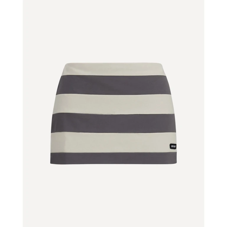 MIU MIU Striped cotton Mini Skirt Female M