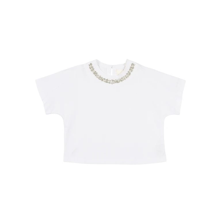 Givenchy Kids T-SHIRT White Cotton Short Sleeves
