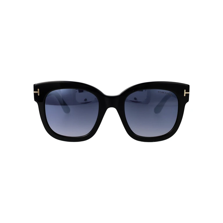 Tom Ford Beatrix-02 Nero Lucido / Fumo Specchiato Acetate Sunglasses - Women