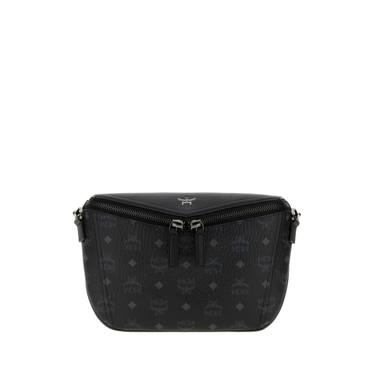 MCM Printed Canvas Diamond Belt Bag Black Borse A Mano - Women