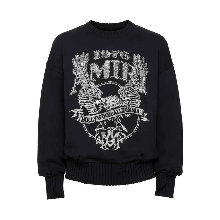 Amiri Pull Col Rond - Noir