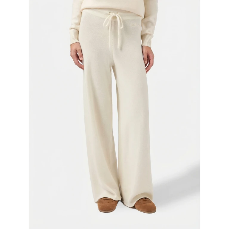 MC2 Saint Barth Woman Off-white Cashmere Blend Palazzo Pants