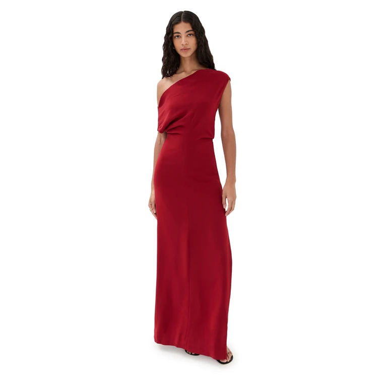 Proenza Schouler Rosina Dress in Light Double Crepe Scarlet 4