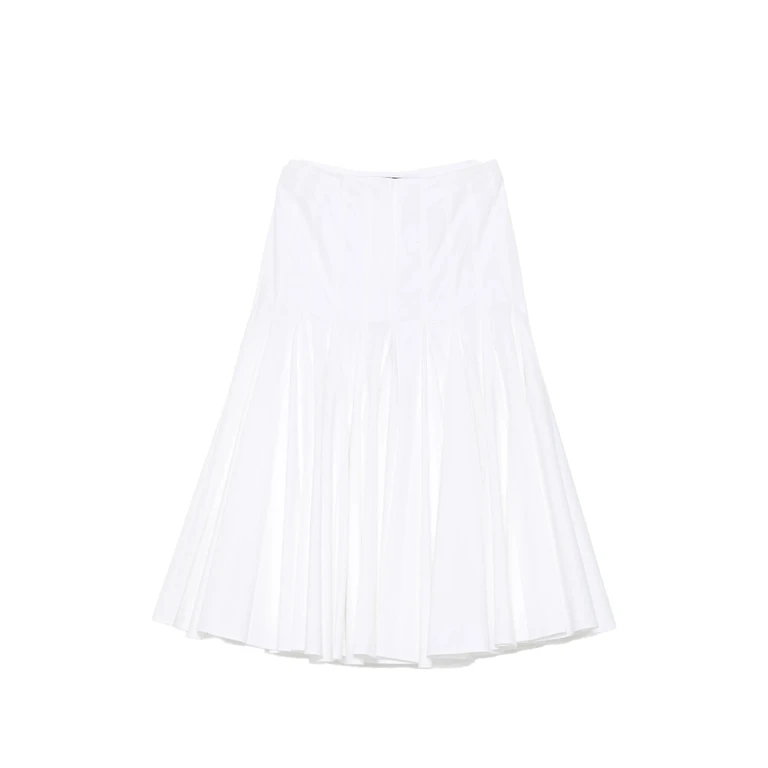 Jacquemus Pleated A-line Midi Skirt