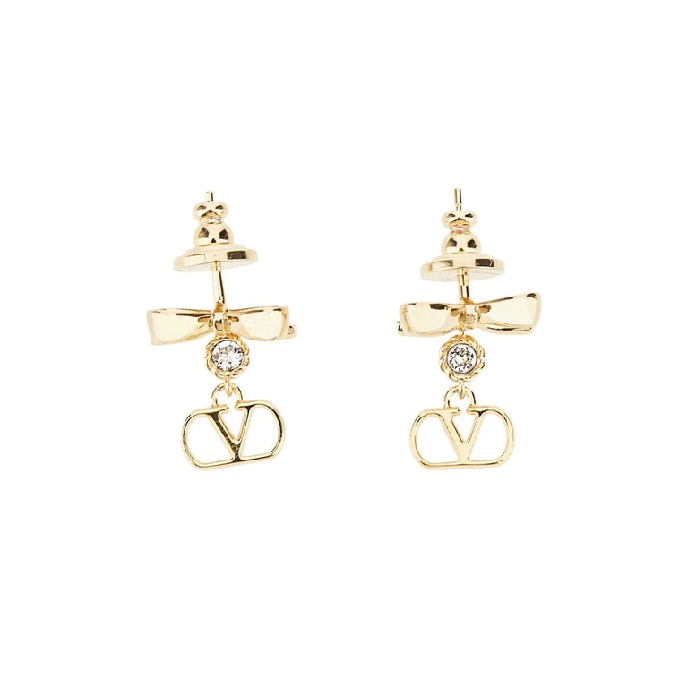 VALENTINO GARAVANI Bow Vlogo Signature earrings with Swarovski Woman One Size