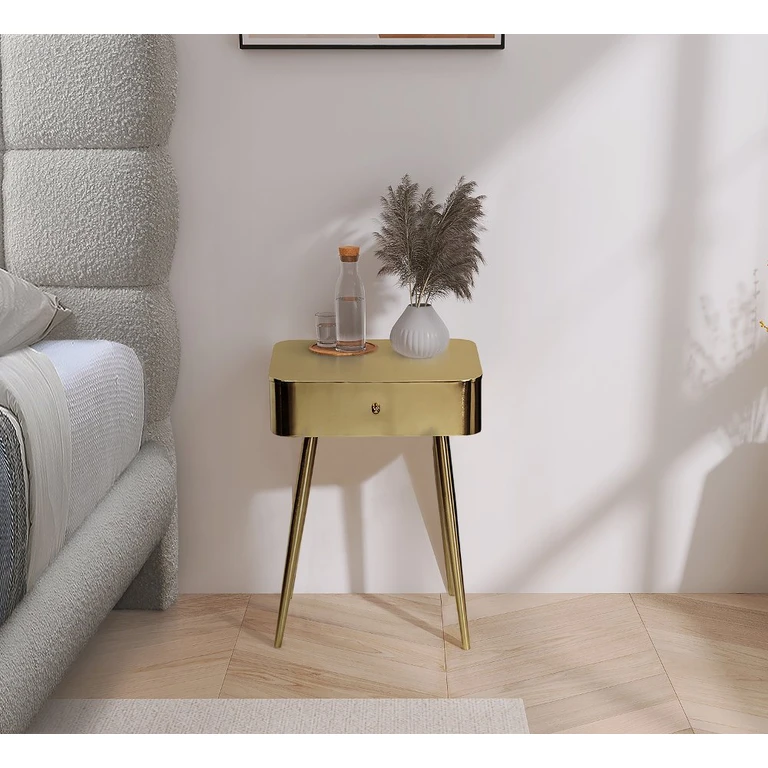 Rylan Black Iron Nightstand