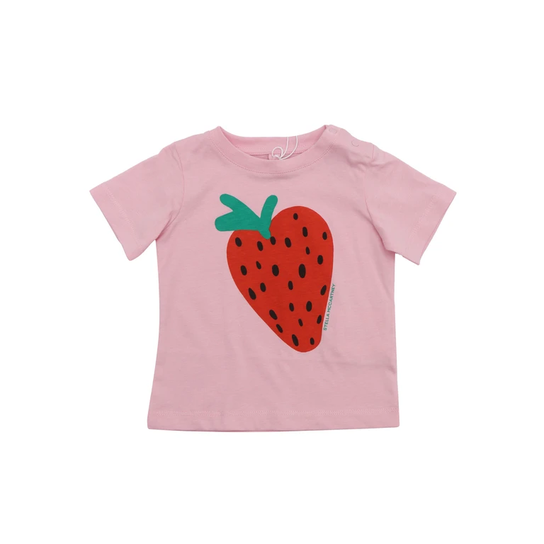 Stella McCartney T-SHIRT-TOP Pink Cotton Short Sleeves T-shirt