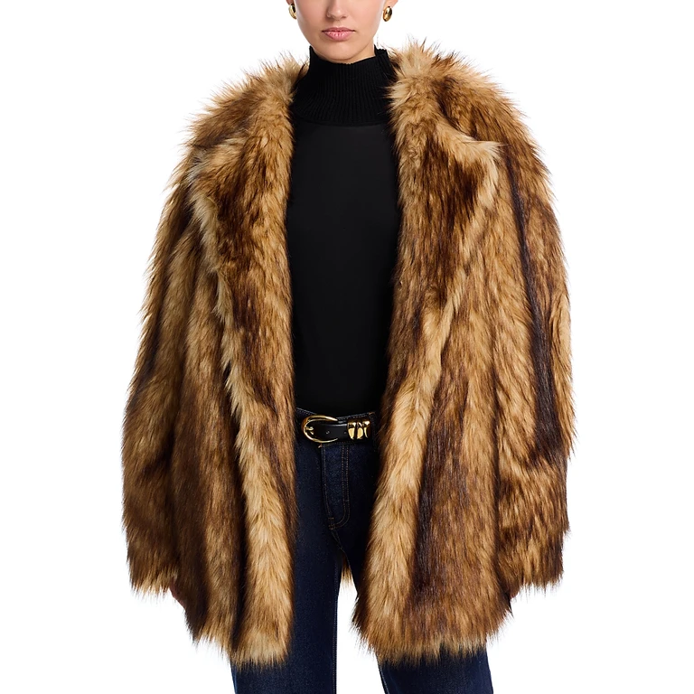 A. l.c. Bria Faux Fur Coat