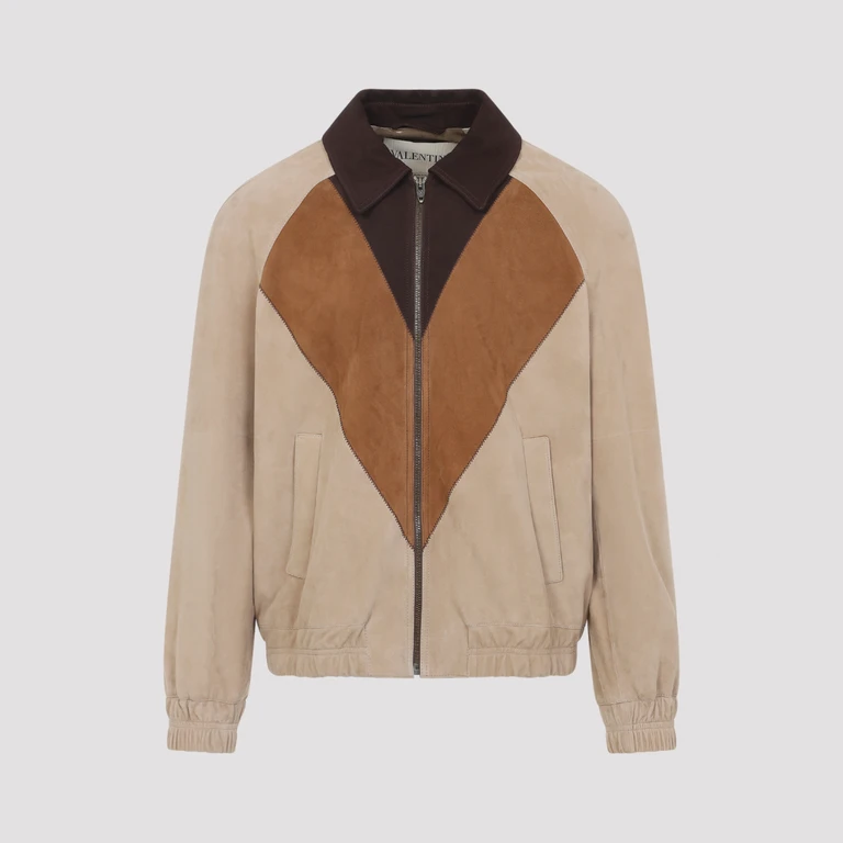 Valentino Leather Jacket Nude & Neutrals Goat Skin - Men