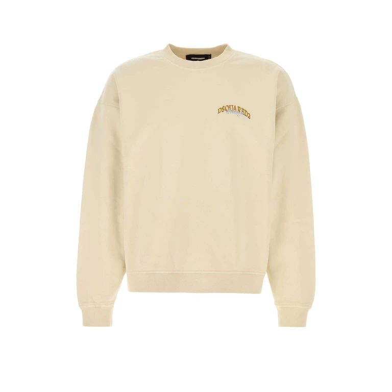 Dsquared2 Beige Cotton Sweatshirt Lightbeige Maglie - Men