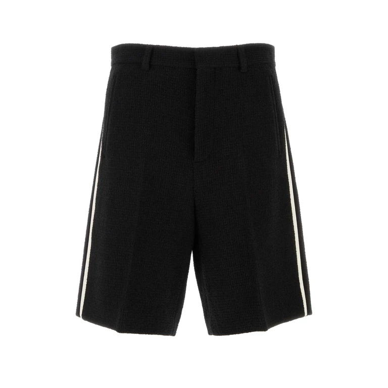 Gucci Black Boucle Bermuda Shorts Exterior: Wool - Men