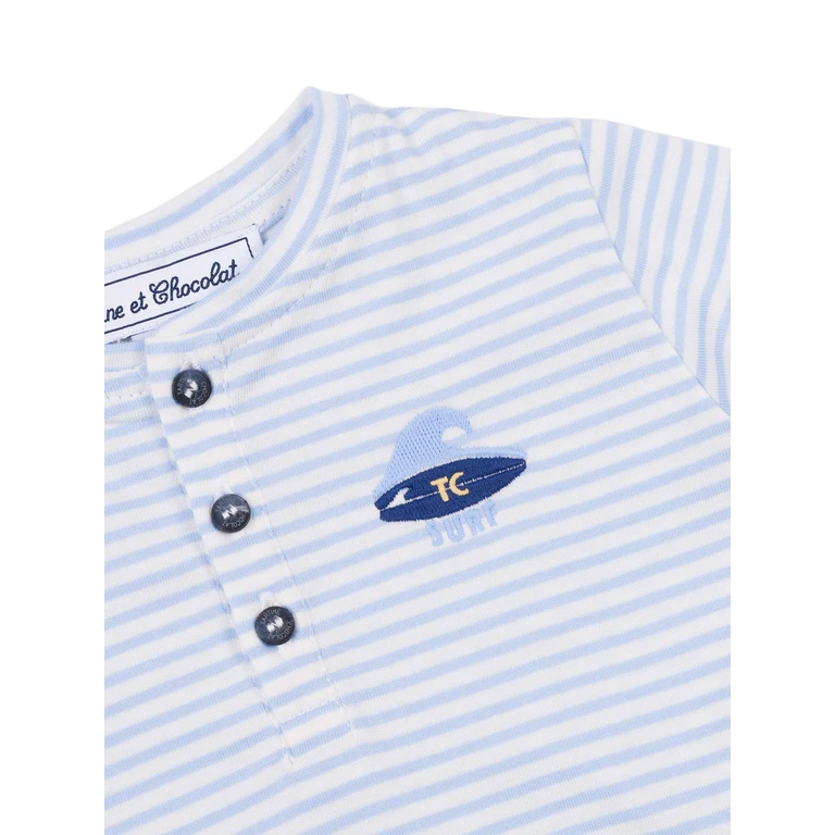 Tartine & Chocolat T-Shirt Light Blue Cotton Short Sleeves