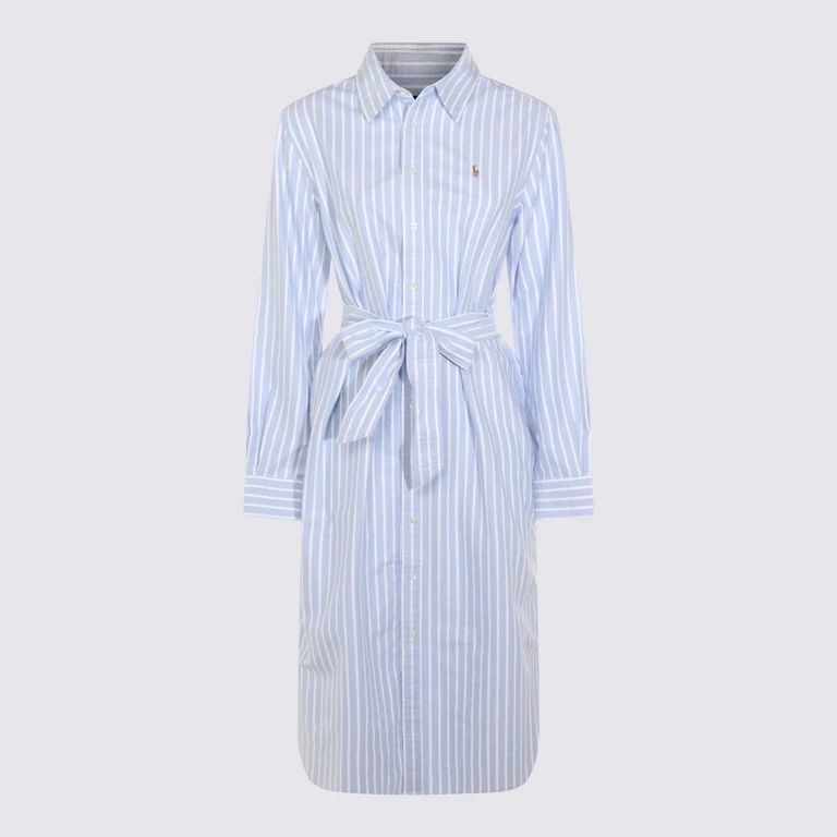 Polo Ralph Lauren Blue And White Cotton Dress