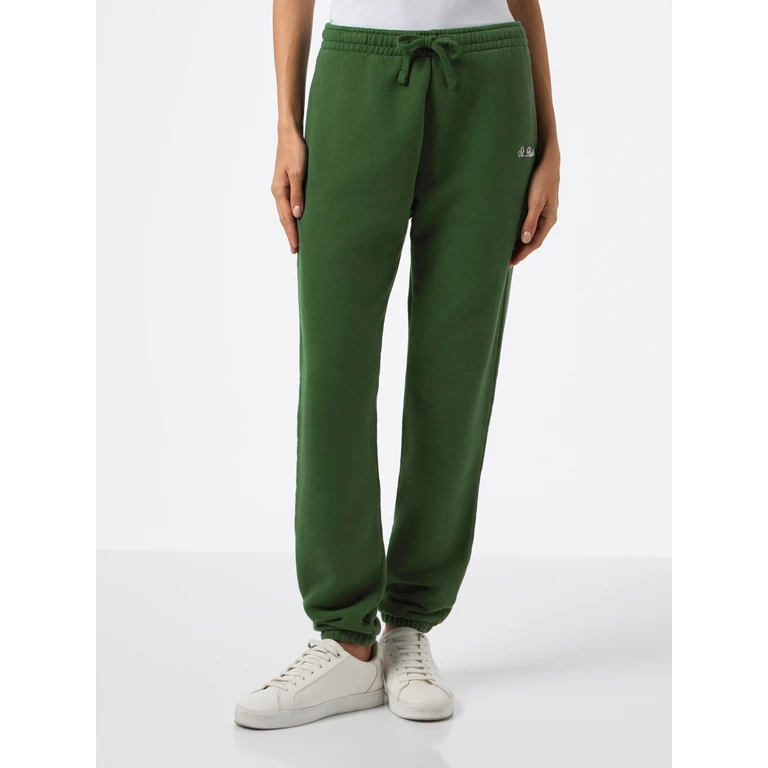 Mc2 Saint Barth Military Green Cotton Fleece Jogger Pants Odalys - Women
