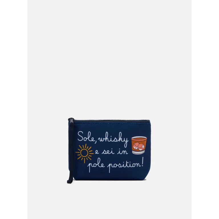 Mc2 Saint Barth Wooly Pochette Aline With Sole, Whiskyprint Vacanze Di Natale Special Edition Blue - Unisex