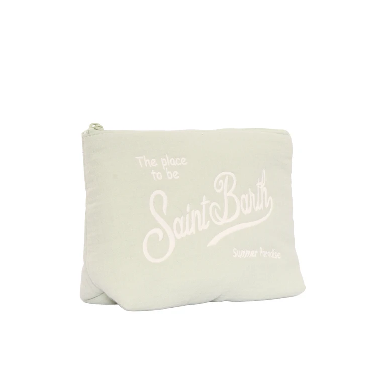 Mc2 Saint Barth Aline Muslin-55 Emb Panna Cotton Handbag