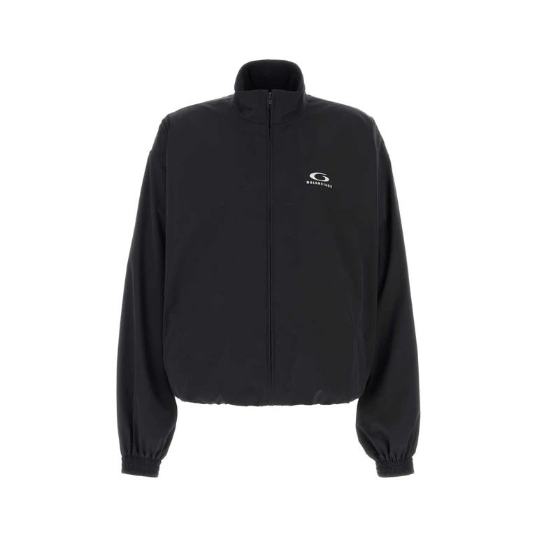 Balenciaga 857691tro31 1055 Washed Black Giacche E Gilet
