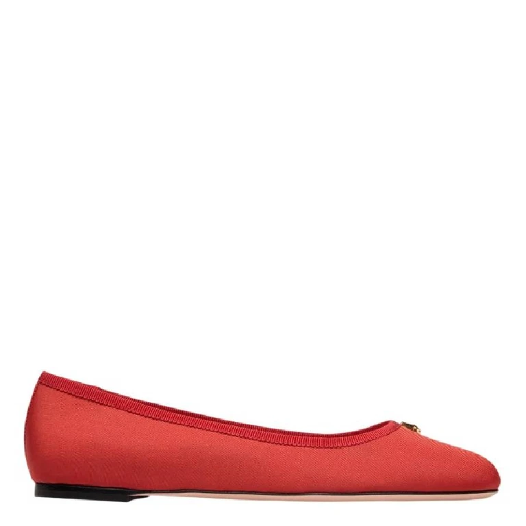 Bally Silk Faille Fabric Ballyrina Flats, Brand Size 36 ( US Size 5.5 )