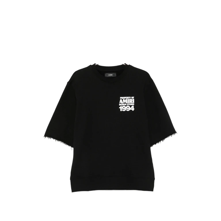 Amiri Logo-print Raw-edge T-shirt