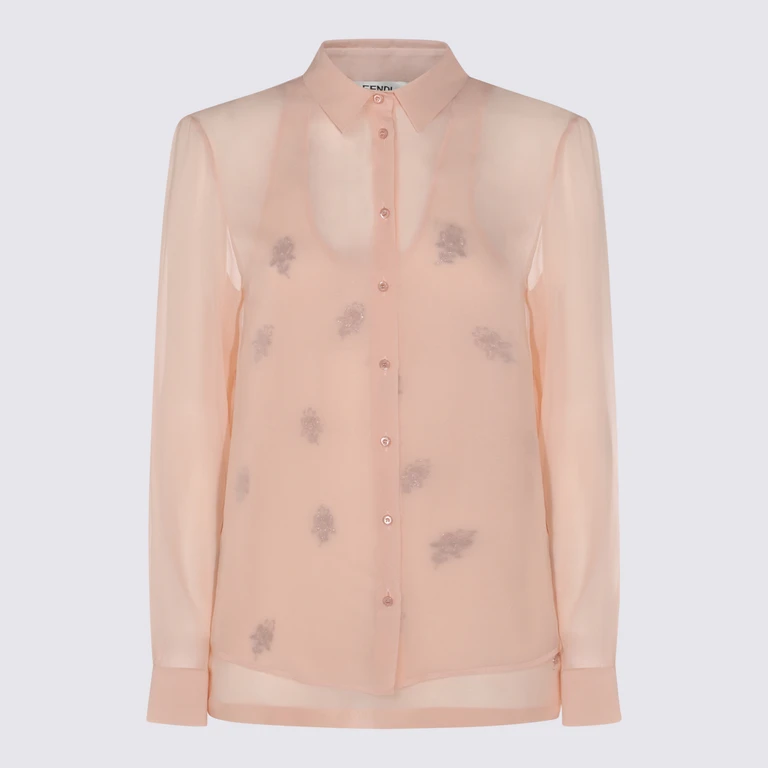 Fendi Pink Silk Shirt