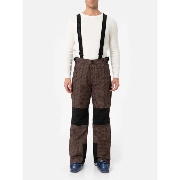 Mc2 Saint Barth Man Ski Pants Snowbird With Recco Technology Brown - Men