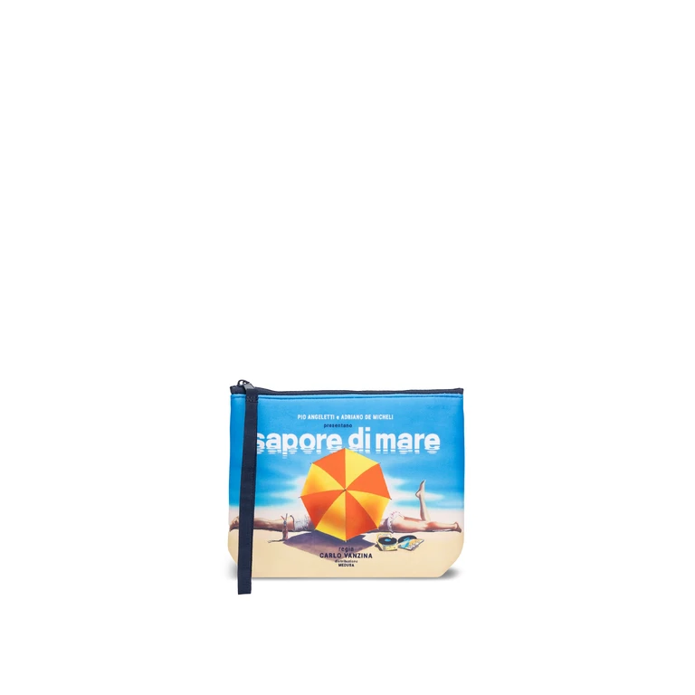 Mc2 Saint Barth Aline Scuba Pochette With Sapore Di Mare Movie Print Special Edition White - Unisex