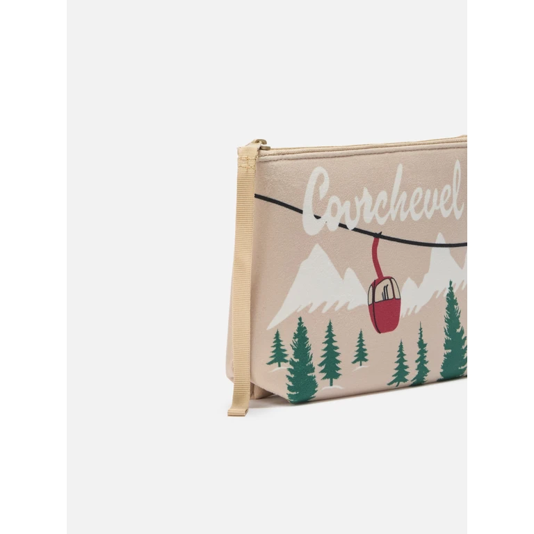 Mc2 Saint Barth Aline Pouch Wool-Effect Fabric With Courchevel Print Brown Pochette - Unisex