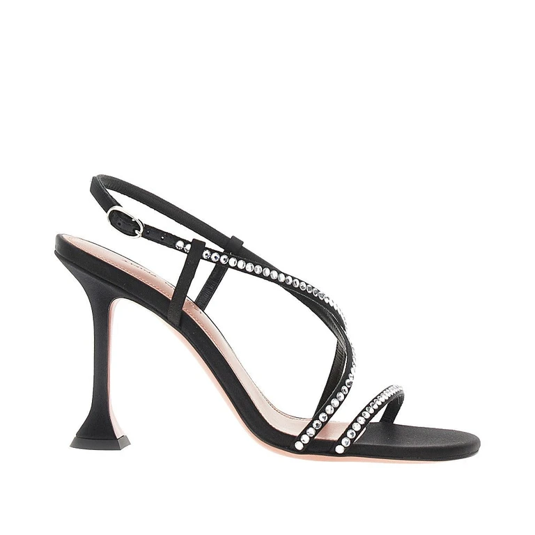 AMINA MUADDI Satin 'Sally' sandals with crystals Woman 36