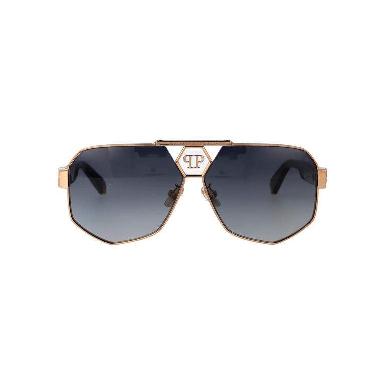Philipp Plein Spp107m 523x Silver Acetate + Metal Sunglasses - Men