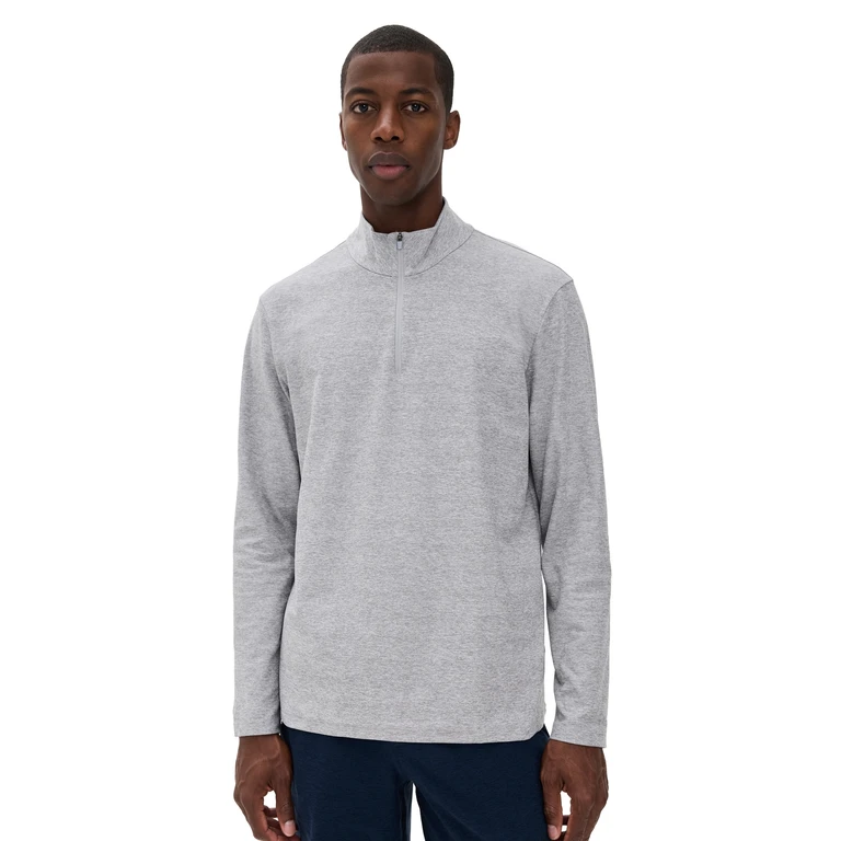 Beyond Yoga Spacedye Terrain Quarter Zip Pullover Dark Chocolate Heather S