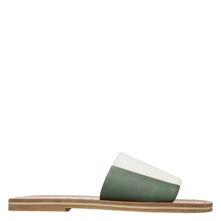 Bally Bianka Two-Tone Leather Slides