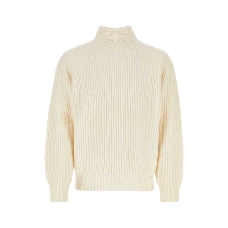 Le Kasha Ivory Cashmere Sweater White Exterior: Organic Maglieria - Men