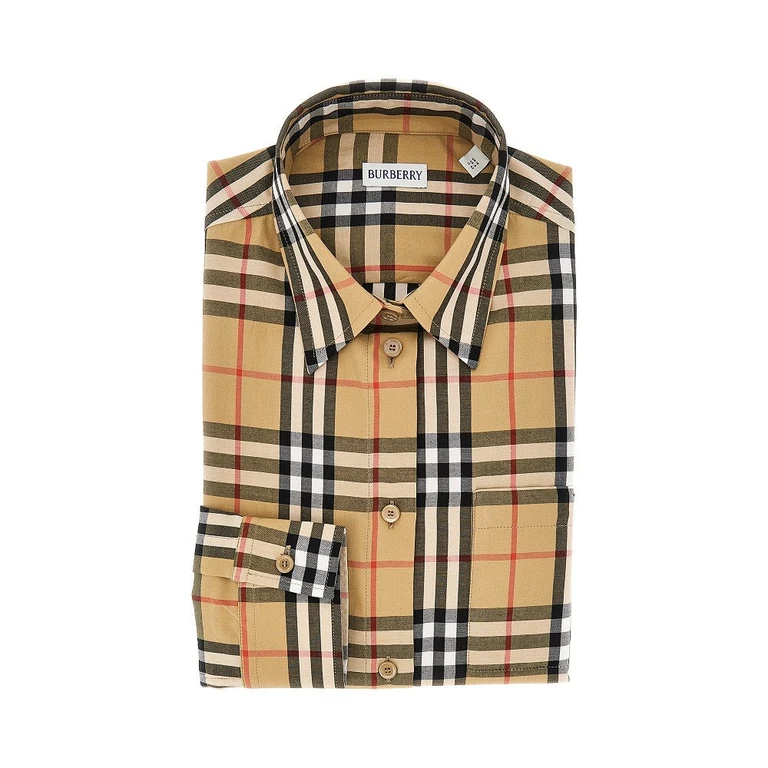 BURBERRY Check cotton shirt Woman 6