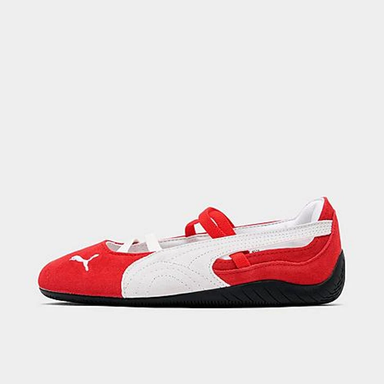 Women's Puma Speedcat Ballet Shoes in For All Time Red/Puma White/Puma Black Size: 5.5