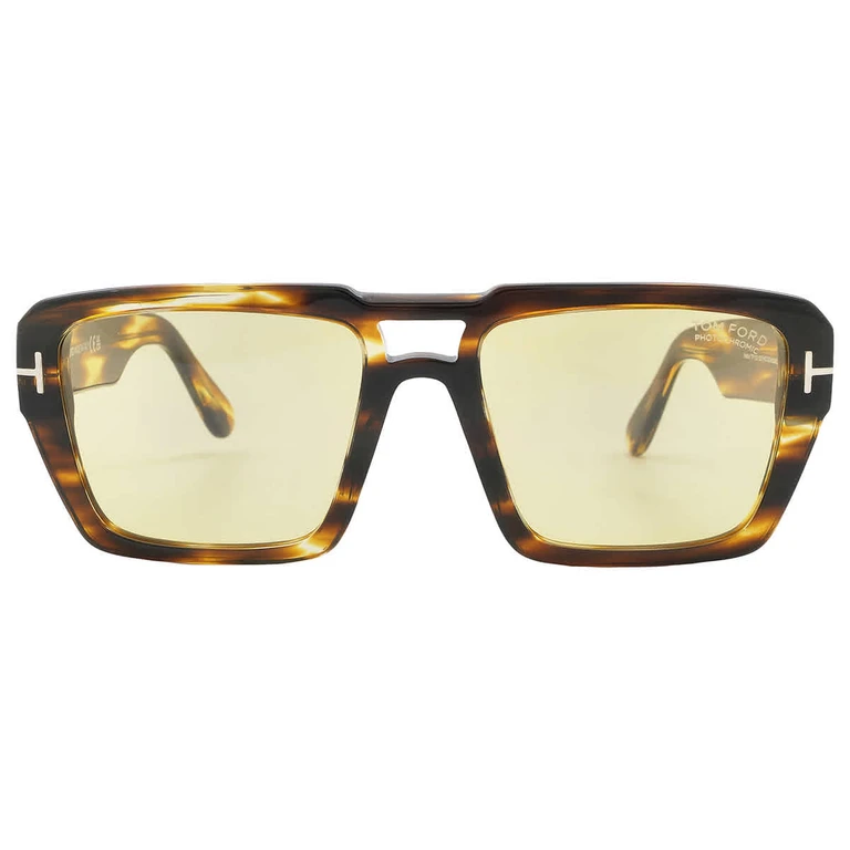 Tom Ford Redford Yellow Photochromatic Square Mens Sunglasses FT1153 52E 56