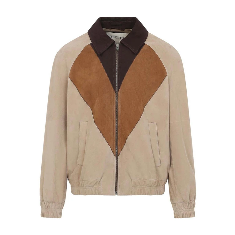 Valentino Garavani Blouson En Cuir - Beige
