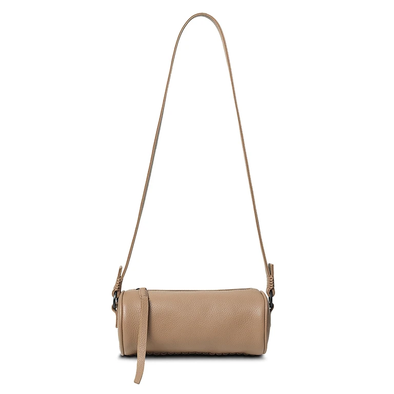 Callista Mini Barrel Bag Grained Leather