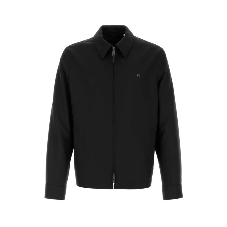 Burberry Black Wool Giacche E Gilet