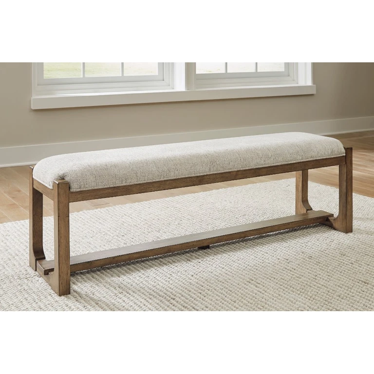 Cabalynn Beige and Light Brown Dining Bench